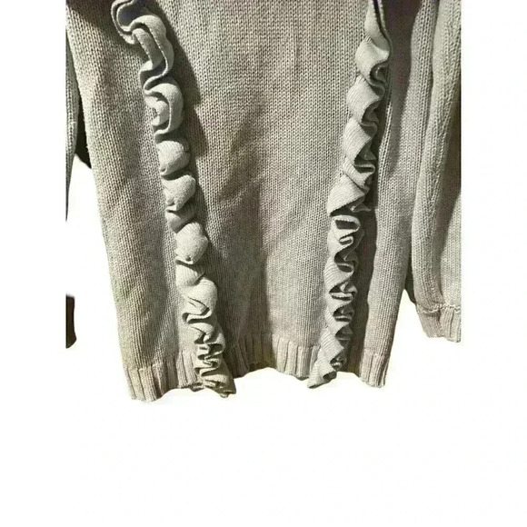 Tularosa Revolve Ribbed Ruffle Sweater Baby Blue Size XXS/XS/S - Picture 4 of 8